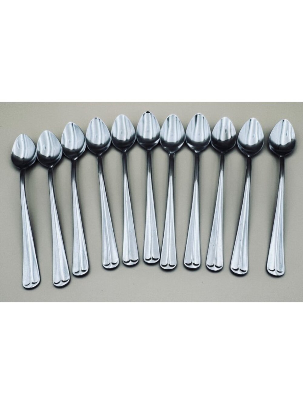 11 Farberware BROOKFIELD Iced Tea Spoons Center Ridge Indonesia 7 1/2" Stainless